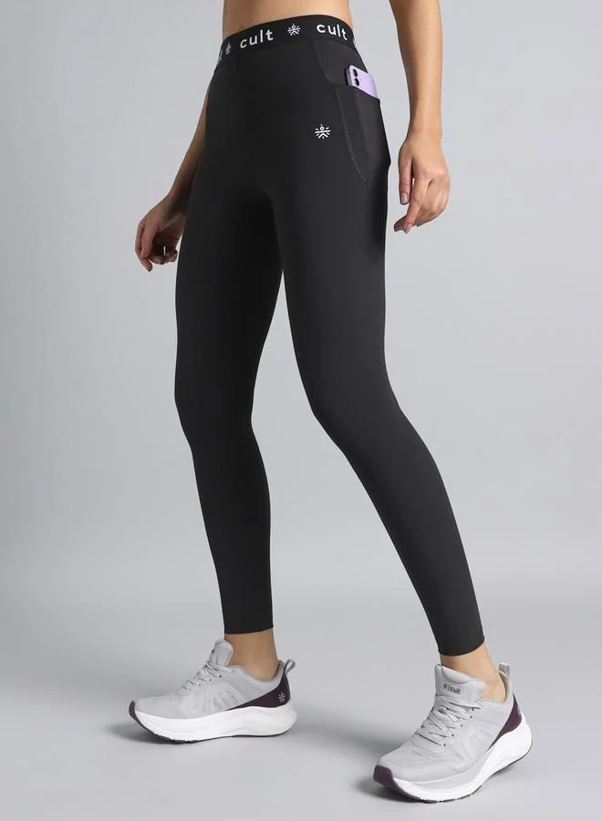 Cult Women Black Move Easy Leggings with Pocket